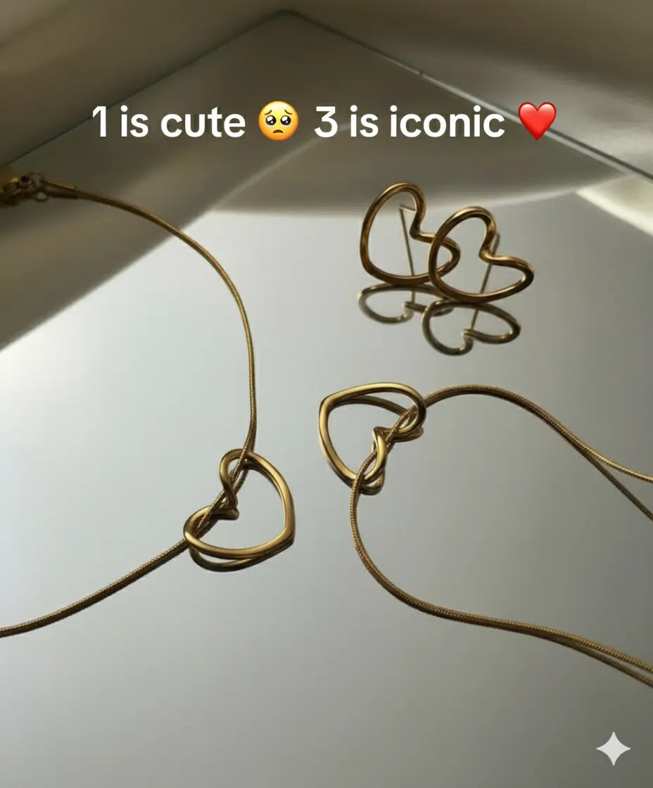 Trio Cœur 💓 Acier inoxydable ✨